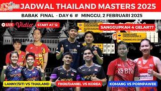 Jadwal final Thailand Masters 2025 hari ini ~ Sanggupkah 4 Gelar Juara! ~ Fikri/Daniel vs Korea