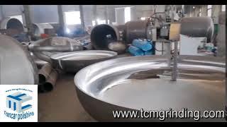 Steel dish head / tank caps / vessel heads surface grinding equipment 压力容器封头抛光机