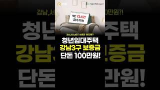 7/15 시작! 보증금 100만원 청년임대주택 1년에 딱 2번만 나오는 청약이다!