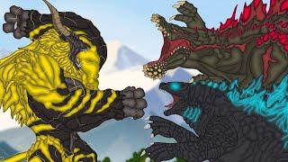 Rajang Kong VS Jhozilla VS Godzilla | EPIC BATTLE!! : PiKKY GODZILLA