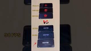 iPhone 16  vs 12GB RAM  vs 90 FPS vs 60 FPS vs FREEFIRE vs PUBG - GAMING TEST #freefire #pubg