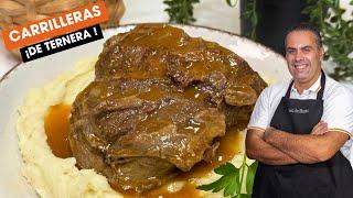 Carrilleras de ternera al ligero toque de curry con pure de patatas casero