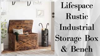 Lifespace Rustic Industrial Storage Box & Bench