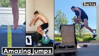 How High can Footballers Jump? Amazing Standing Box Jumps! 