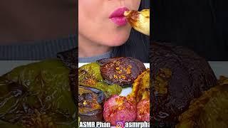 Eating Roasted Veggies #asmr #food #shorts