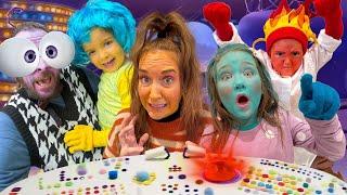 iNSiDE OUT 2 FAMiLY in real life!!  Adley Niko & Navey trick or treat costumes! a Mouse inside House