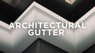 Extruded Aluminum Gutter System that creates a clean architectural appearance.