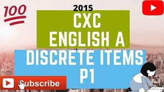 CSEC English Language Paper 1 2015 (Part 1)