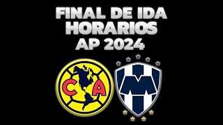 HORARIOS, CANALES Y FECHAS DONDE VER FINAL IDA | LIGA MX APERTURA 2024 | AMÉRICA VS MONTERRREY