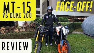 Yamaha MT-15 VS KTM Duke 200 | Review | Comparison | Motovlog | Philippines | English | PH