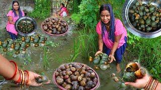 Snail Cooking & Eating Healthy Snail | Cooking Indian Snails in Village ghonga kaise banaye घोघा