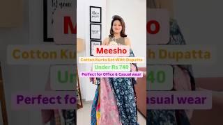 Meesho cotton kurti pant dupatta haul l Latest cotton kurta set meesho #meesho #kurtiset #trending