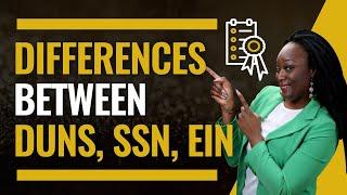 What's the differences? (EIN, DUNS & SSN) | Shamika Saves