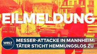 MESSERANGRIFF IN MANNHEIM: Extremist sticht auf Islam-Kritiker ein - Polizei schießt Täter nieder