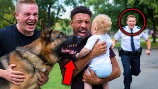 Man Let His German Shepherd Attacks Black Man with a White Baby—The Ending Will Surprise You