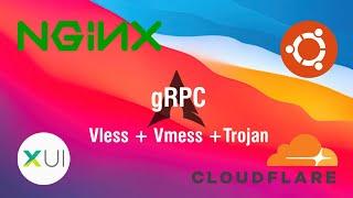 How to install NGINX+Vless+gRPC+CDN to Ubunutu server. Nginx+gRPC+xui+CDN+Vless/vmess/trojan