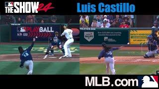 ️  Luis Castillo - MLB the Show 24 vs Real Game Pitching Motion