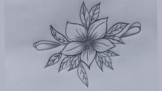 Easy flowers drawing || Flower  Drawing  || Pencil drawing #flowerdrawing #drawing