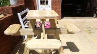 Bar stool picnic table preview!  Have a look!