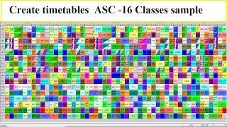 How to create timetables using ASC timetable  ENGLISH tutorial (16 Classes demonstration )