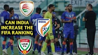India new FIFA ranking! India vs UAE friendly matches! Indian football team! #shorts