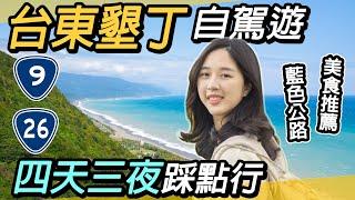 台東墾丁自駕全攻略｜四天三夜藍色公路之旅~景點美食推薦｜初鹿牧場、正氣路夜市、鐵花村、三仙台、成功漁港、金剛大道、墾丁國家森林遊樂區、臺東大學圖書館、知本瀑布、南田觀景台、大武之心南迴驛、小黃山