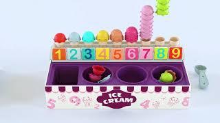 TOP BRIGHT Ice Cream Learning Stacking Game Montessori Pretend Play Math Toys for Toddlers