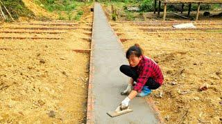 The most beautiful concrete road, farm | farm construction / Bàn Thị Diết