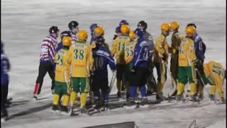 MASS BRAWL IN HOCKEY IN BANDY