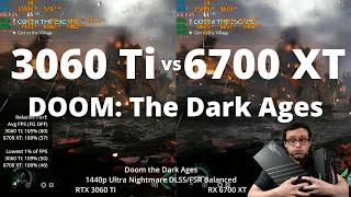 RT Mandatory: can older AMD hang in there? 3060 Ti vs 6700 XT in DOOM the Dark Ages