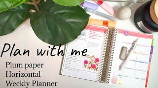 Plan with me | Plum Paper Weekly Horizontal Planner