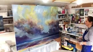 Time-lapse film. Large commission painting in progress