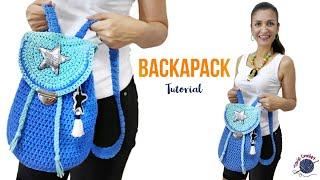 DIY Crochet Backpack Tutorial | GIRLS Backpack Design | Part 1 of 2