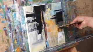 Abstract Expressionist Oil Painting Demo, Session by Artist JOSE TRUJILLO