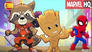 Aventuras de los superhéroes de Marvel | ¡Spidey, Rockey y Groot, engañados! | Marvel HQ España