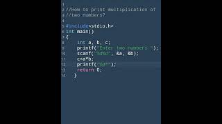 #1 C programming Exercise -- C language tutorial‍#shorts #coding