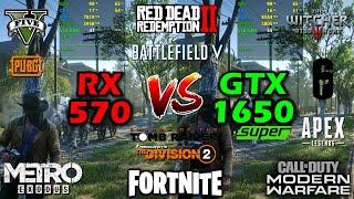 RX 570 vs GTX 1650 Super | 12 Games Tested - Side by Side + Benchmarks