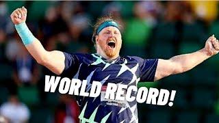 Ryan Crouser broke the shot put World Record with a massive throw of 23.37m | Olympic trials 