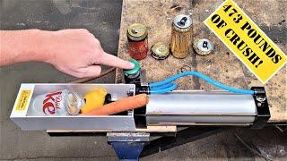 Best Can Crusher on Amazon it's Pneumatic!  Unbox, Assembly, Review!