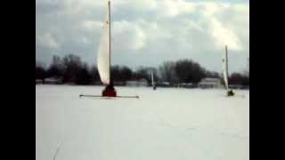Gull Lake Ice Yacht Club Sail Day on Gun Lake, near Wayland, Michigan