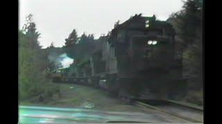 554. SOUTHERN PACIFIC SP 4449 at hills creek rd Oregon in 1986 with HELPER set