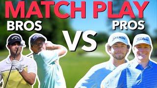 George AND Wesley Take on Two Pros. Crazy 2v2 Best Ball Match( 9 Holes) | Bryan Bros Golf