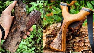 Making an Apple Wood Slingshot | Woodcraft