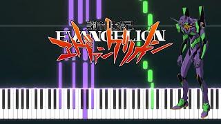 Neon Genesis Evangelion OP PIANO TUTORIAL  (sheet in the description)