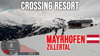 [4K] Skiing Mayrhofen, Crossing Resort - Pistes 60 63 64 67, Zillertal Austria, GoPro HERO11