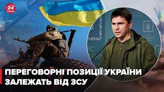 Переговорної позиції України формують успішні дії ЗСУ, – Подоляк