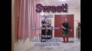 Sweet! - Line Dance (Mark Wuyts (BEL) - September 2021) - demo