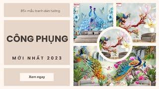 85+ mẫu tranh dán tường phòng ngủ hình con công đẹp nhất 2023