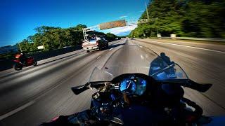 SPORTBIKES RIP THROUGH TRAFFIC! (GROUP RIDE)