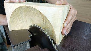 good idea ! Bend the wood from the saw blade on the combine planer.